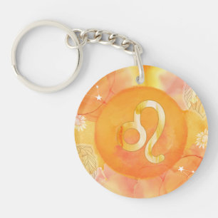 Leo Astrology Zodiac Keychain – Radiant Power