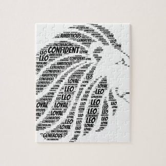 Leo Astrology Zodiac Sign Word Cloud Jigsaw Puzzle