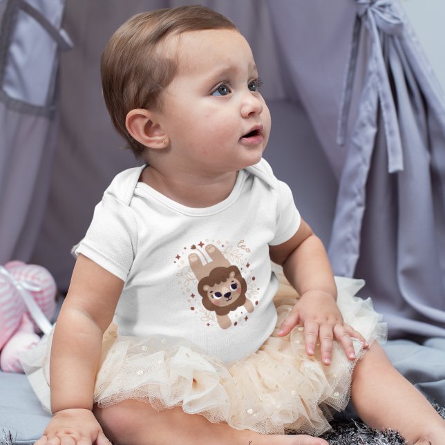 Leo Baby: "Little Lion's Starry Majesty" Baby Bodysuit (Creator Uploaded)