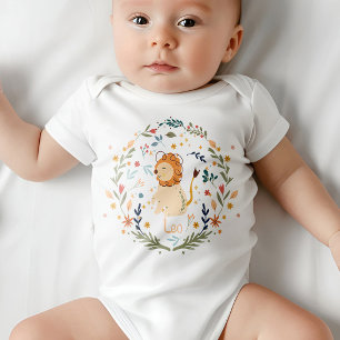 Leo Baby Outfit - Little Lion Zodiac Sign  Bodysuit