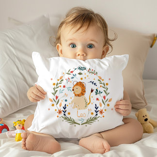 Leo Baby, Zodiac Nursery Decor Cushion
