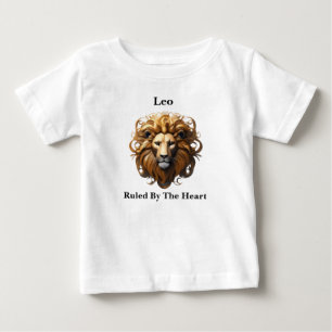 Leo Birth Sign, Lion, Ruled By The Heart,  Baby T-Shirt
