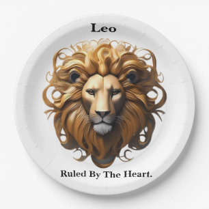 Leo Birth Sign, Lion, Ruled By The Heart, Paper Plate