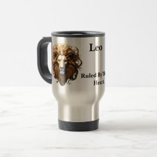 Leo Birth Sign, Lion, Ruled By The Heart, Travel Mug