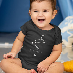Leo Birth Sign   Zodiac Constellation Baby Bodysuit
