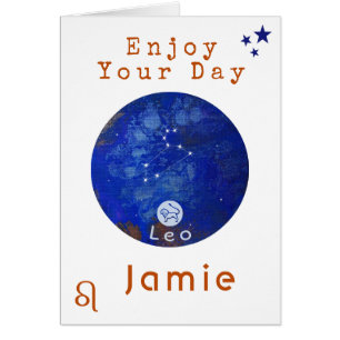Leo Birthday Card, Horoscope Zodiac Birthday Card