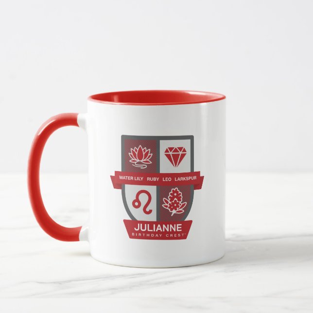 Leo Birthday Crest™ for July 23-31 Mug (Left)