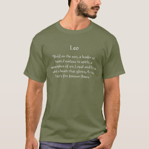 Leo birthday gift idea zodiac shirt