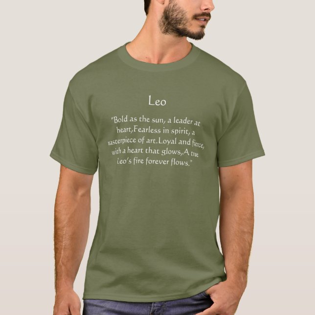 Leo birthday gift idea zodiac shirt (Front)