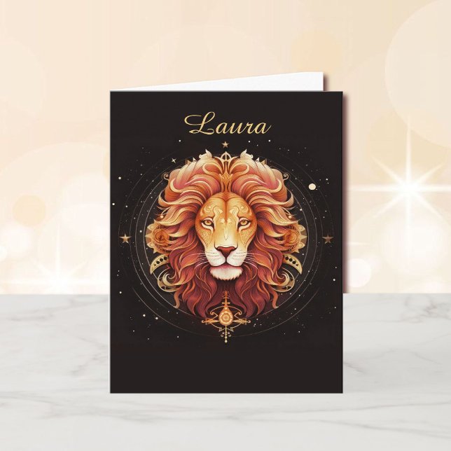 Leo Birthday Zodiac Sign July to August Card (Creator Uploaded)