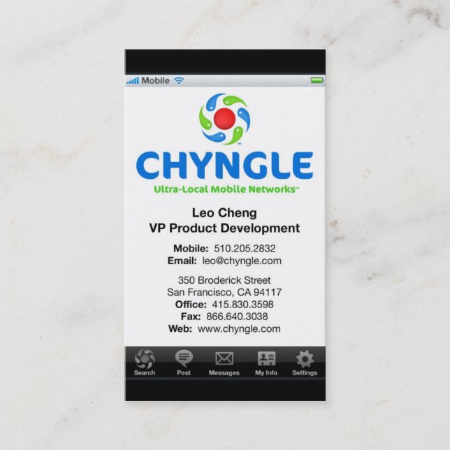 Leo Business Card (Front)