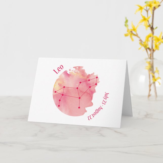 Leo Card (Yellow Flower)