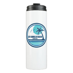 Leo Carrillo Beach California Palm Tree Birds Thermal Tumbler
