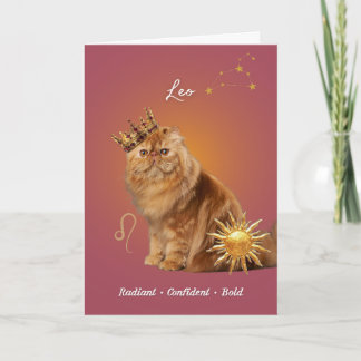 Leo Cat Birthday Card