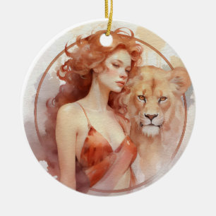 Leo Ceramic Ornament
