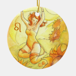 Leo Ceramic Tree Decoration