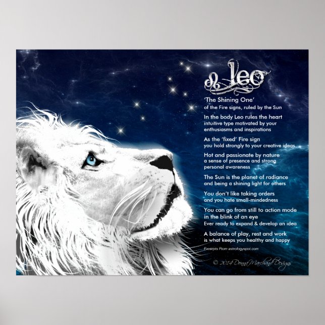Leo Characteristics Poster (Front)