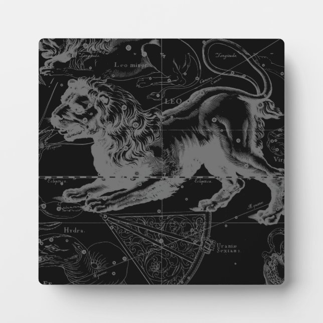 Leo Constellation Hevelius 1690 July23 - August 22 Plaque (Front)