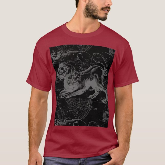 Leo Constellation Hevelius 1690 July23 - August 22 T-Shirt (Front)