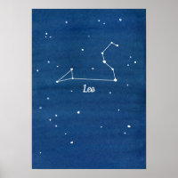 Leo Constellation Stars Night Sky