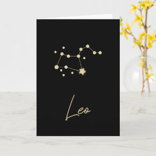 Leo Constellation Zodiac Card