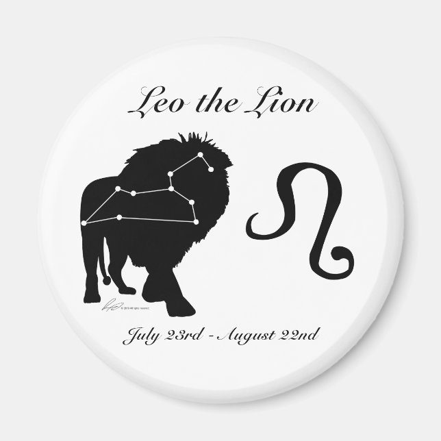 Leo Constellation/Zodiac Magnet (Front)