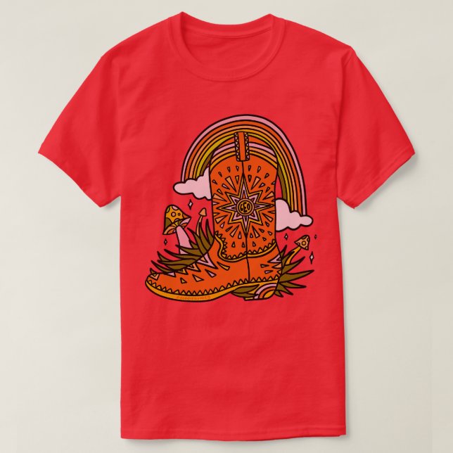 Leo Cowboy Boot T-Shirt (Design Front)
