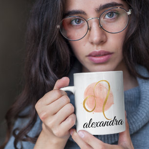 Leo Customisable Watercolor Zodiac Design Coffee  Coffee Mug