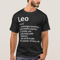 LEO Definition Personalised Name Funny Birthday Gi