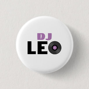 Leo DJ 3 Cm Round Badge