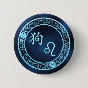 Leo/Dog 6 Cm Round Badge