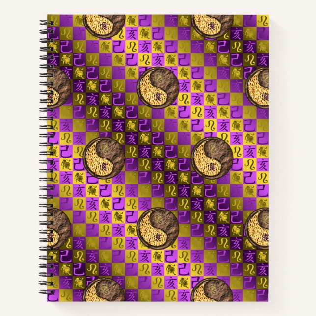 Leo & Earth Boar Spiral Notebook (Front)