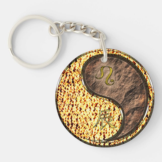 Leo & Earth Dragon Key Ring (Front)