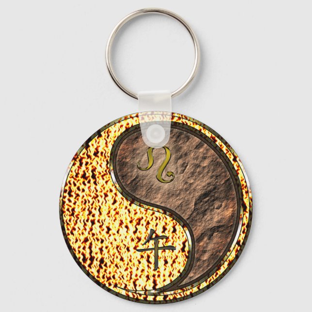 Leo & Earth Horse Key Ring (Front)
