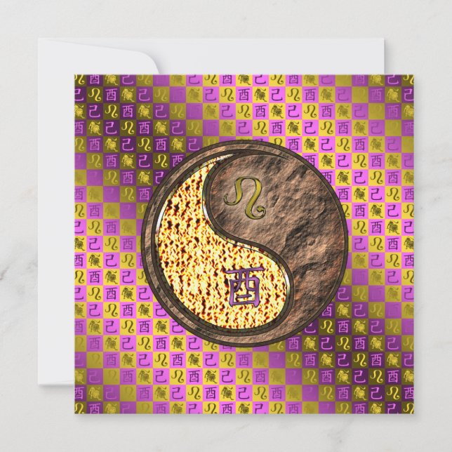 Leo & Earth Rooster Card (Front)