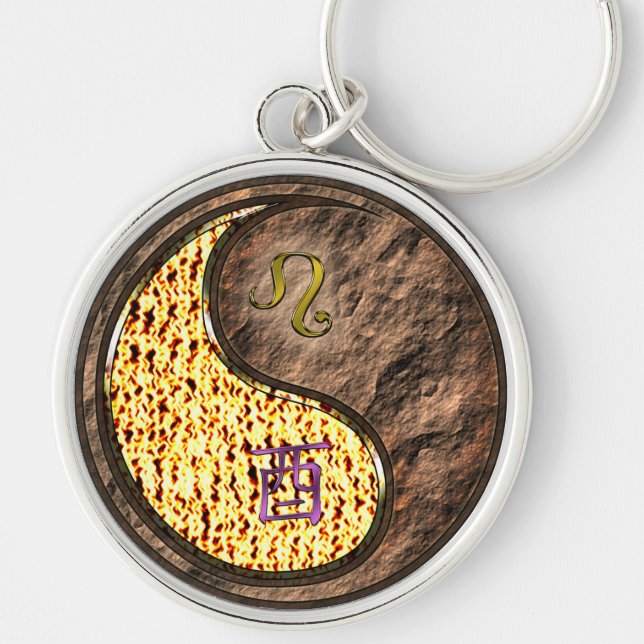 Leo & Earth Rooster Key Ring (Front)