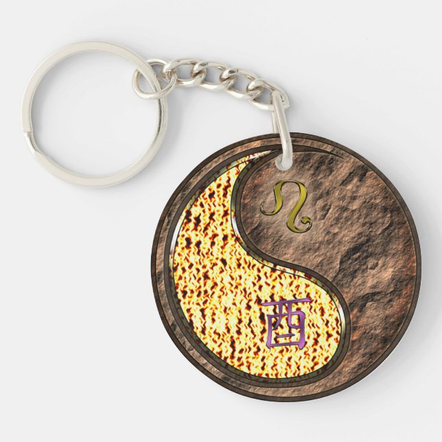 Leo & Earth Rooster Key Ring (Front)