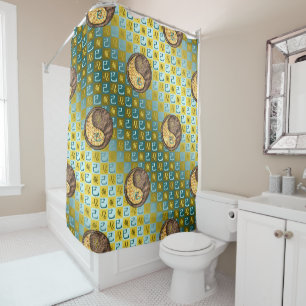 Leo & Earth Snake Shower Curtain