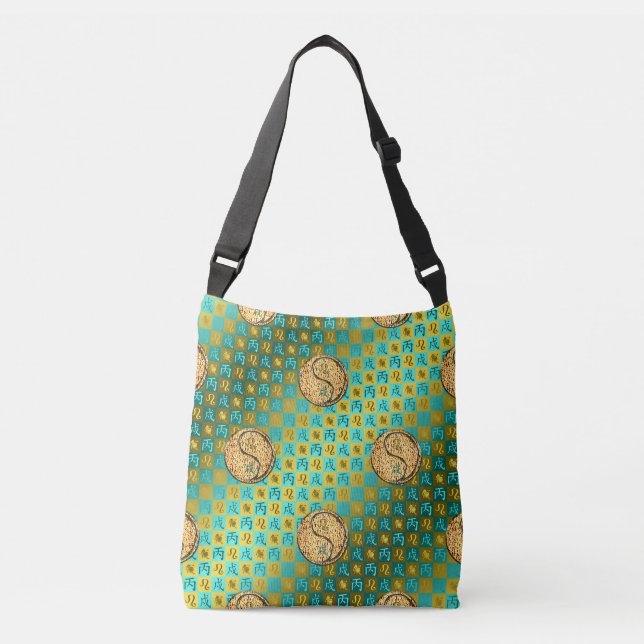 Leo & Fire Dog Crossbody Bag (Front)