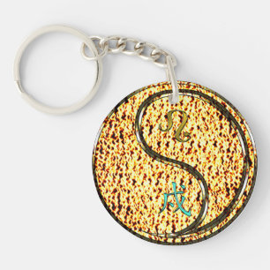 Leo & Fire Dog Key Ring
