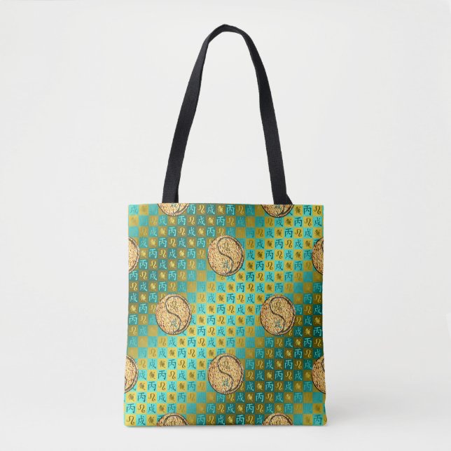 Leo & Fire Dog Tote Bag (Front)