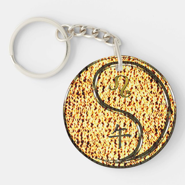 Leo & Fire Horse Key Ring (Front)