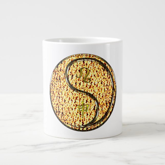 Leo & Fire Monkey Large Coffee Mug (Front)