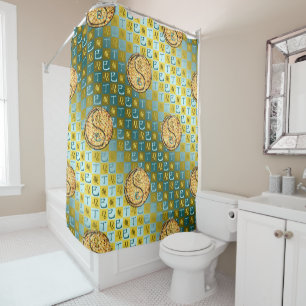 Leo & Fire Snake Shower Curtain
