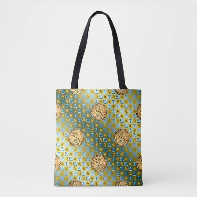 Leo & Fire Snake Tote Bag (Front)