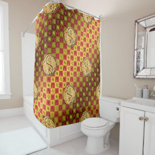 Leo & Fire Tiger Shower Curtain