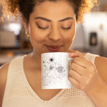 Leo Girl 15oz Black Rim Mug