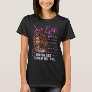 Leo Girl Black Queen Zodiac Birthday Afro Natural T-Shirt