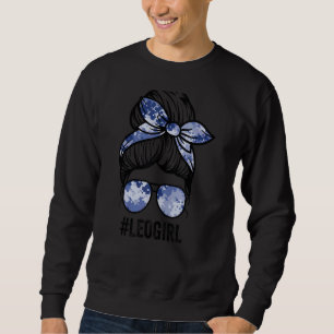 Leo Girl Leo Zodiac Signs Messy Bun Astrology Bir Sweatshirt