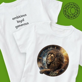 Leo Gold and Black Watercolor Zodiac Men's Tee